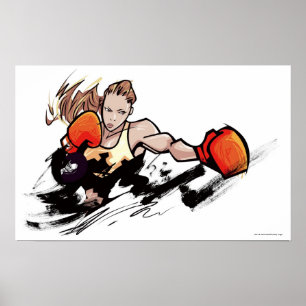 Frauen mit Boxhandschuh Poster