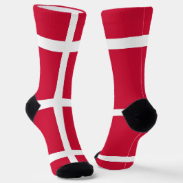 Frauen mit dänischer Flagge Socken