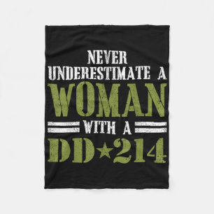 Frauen mit DD-214 Veteranen Tag Geschenk Shirt Fleecedecke