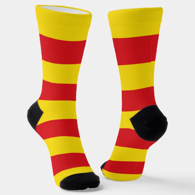 Frauen mit der Flagge Kataloniens Socken (Gewinkelt)