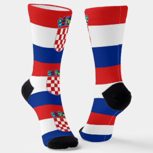 Frauen mit der Flagge Kroatiens Socken