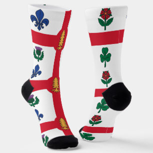 Frauen mit der Flagge von Montreal, Kanada Socken