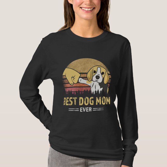 Frauen mit der Niedlichen besten Beagle-Mama je Vi T-Shirt (Vorderseite)