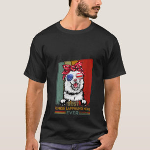 Frauen mit der Vintag besten Lapphund-Mama je Nied T-Shirt