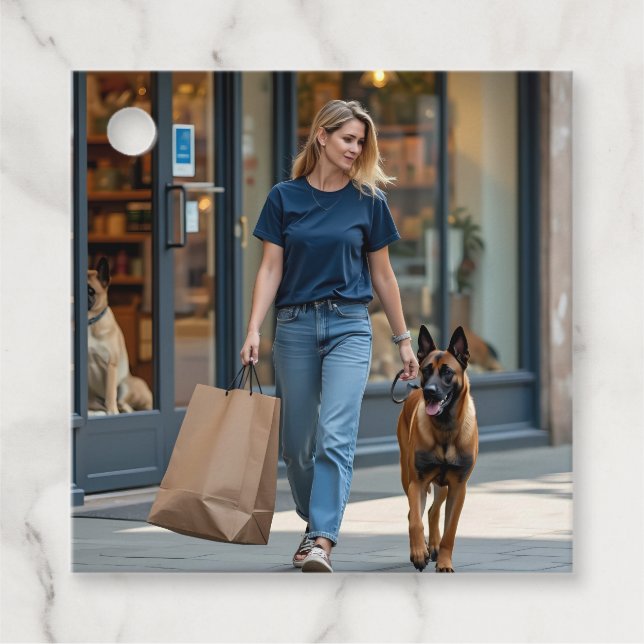 Frauen mit dunkelblauem runden Nackenbein-T - Shir Geschenkanhänger (Vorderseite)