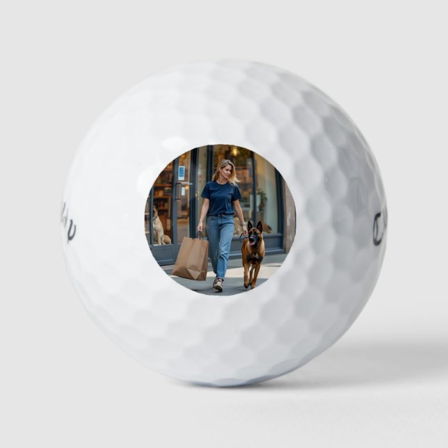 Frauen mit dunkelblauem runden Nackenbein-T - Shir Golfball (Vorderseite)