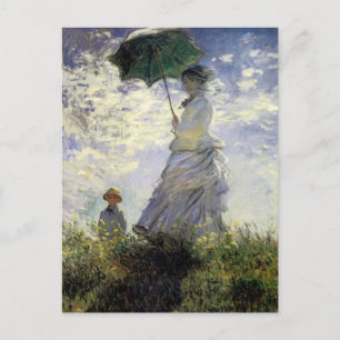 Frauen mit einem Sonnenschirm ~ Madame Monet und i Postkarte