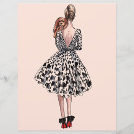 Frauen mit einer Hundemode-Illustration