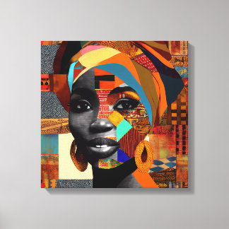 Frauen mit einer turbanisch-afrikanischen Frau Leinwanddruck