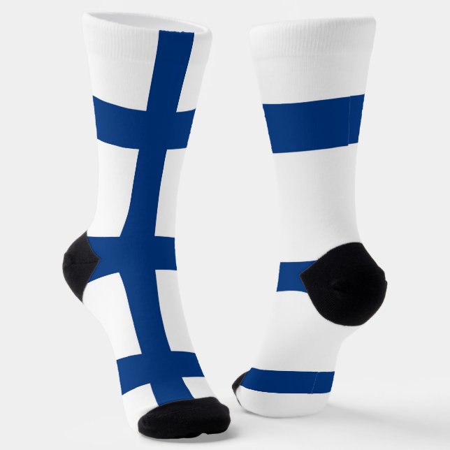 Frauen mit finnischer Flagge Socken (Gewinkelt)