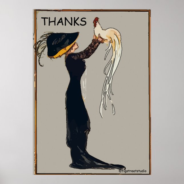 Frauen mit Hühnchen, Text bearbeiten Poster (Vorne)