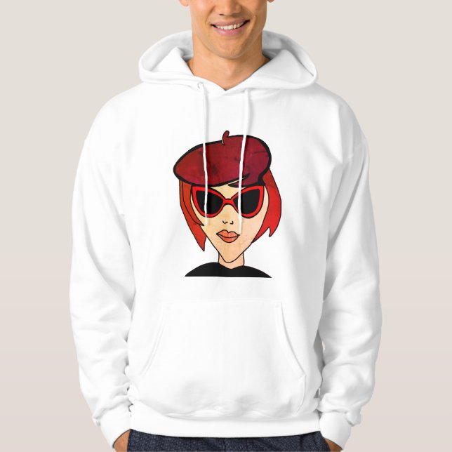 Frauen mit Hut Hoodie (Vorderseite)