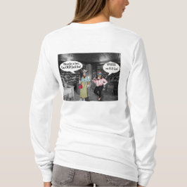 Frauen mit langer Hülle. Happy Geburtstagskuh, ja T-Shirt