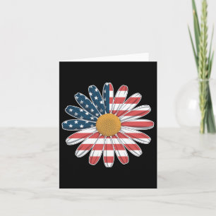 Frauen mit Lässiger Blume - Amerikanische Flaggen Karte