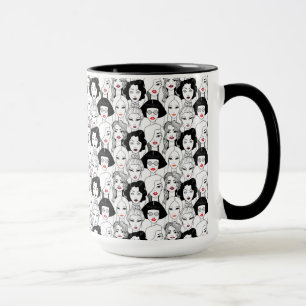 Frauen mit Lippenstift-Muster Tasse
