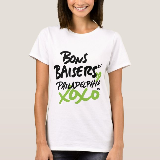 Frauen mit Love im französischen T - Shirt (Vorderseite)