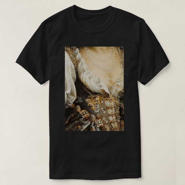 Frauen mit Perlen Renaissance-Malerei T-Shirt (Design vorne)