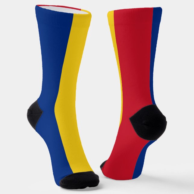 Frauen mit rumänischer Flagge Socken (Gewinkelt)