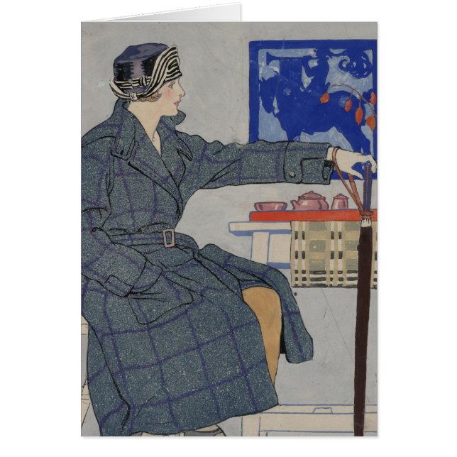 Frauen mit Schirm - Vintage Kunst (Vorne)