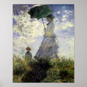 Frauen mit Sonnenschirm ~ Madame Monet mit ihrem S Poster