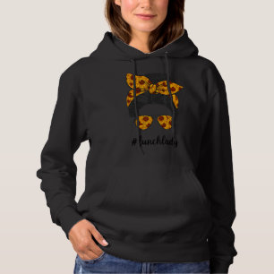 Frauen Mittagessen Lady Messy Bun Lunch Lady Life Hoodie