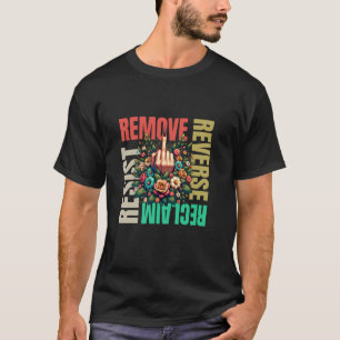 Frauen Mittelfinger entfernen umgekehrt zurückgewi T-Shirt