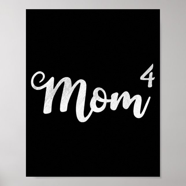 Frauen mom4 Mutter von 4 Mutter von vier Kindern M Poster (Vorne)