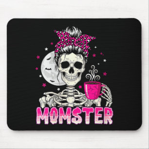 Frauen Momster-Totenkopf-Mutter-Kaffee-Liebhaber-H Mousepad