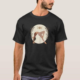 Frauen Mond Blau Yoga T-Shirt
