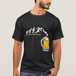 Frauen Montag Bis Freitag Biertrinken Lustige Arbe T-Shirt