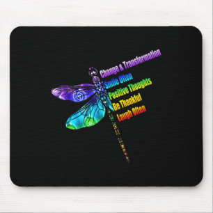 Frauen Motivationsgeschenk Libelle Mousepad