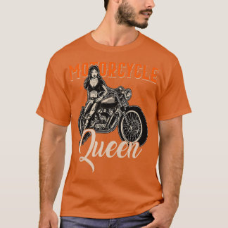 Frauen Motorrad Queen Biker Girl Vintag Motorbi T-Shirt