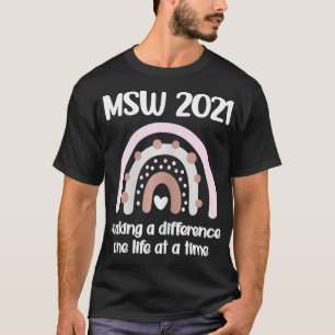 Frauen MSW 2021 Abschluss-Master für Sozialarbeite T-Shirt