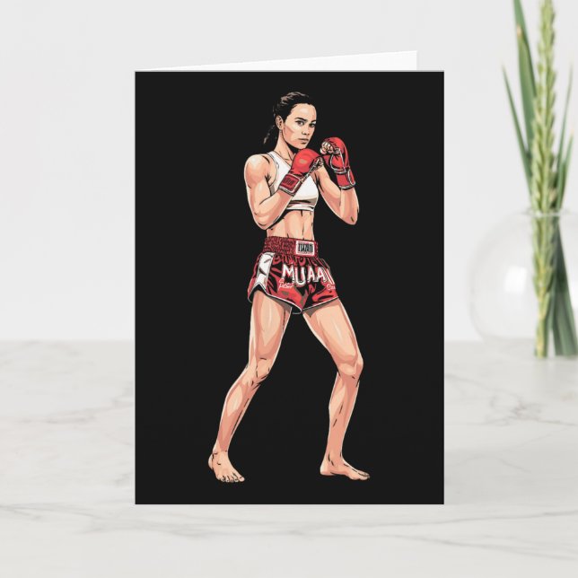 Frauen Muay Thai Training _1  Karte (Vorderseite)