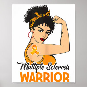 Frauen Multiple Sklerose-Bewusstsein Ms Kriegerin Poster