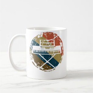 Frauen Musik Musikerin Pianistin Vintage-Tastatur Kaffeetasse
