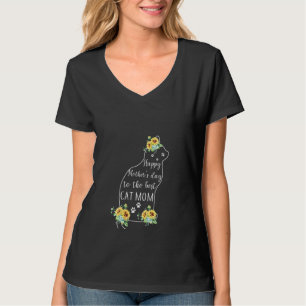 Frauen Mutter glücklich Muttertag zur besten Katze T-Shirt