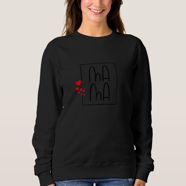Frauen-Mutter-Herzen Mutterliebe Rahmen Sweatshirt (Vorderseite)