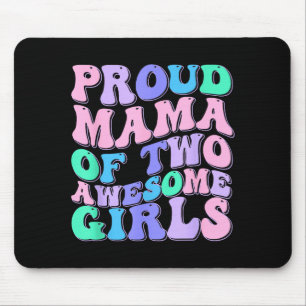 Frauen Mutter von 2 Mädchen zwei Töchter Muttertag Mousepad
