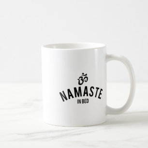 Frauen Namaste im Bett-Shirt Lustige Typografie Sa Kaffeetasse