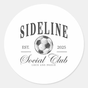 Frauen Nebenbei Sozialclub Fußball-Mama-Spieltag-M Runder Aufkleber