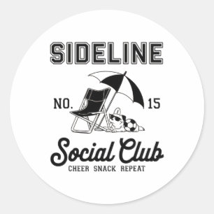 Frauen Nebenbei Sozialclub Fußball-Mama Spieltag _ Runder Aufkleber