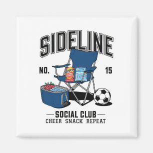 Frauen Nebenseite Social Club Fußball-Mutter Spiel Magnet