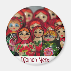 Frauen-Nest, russische Verschachtelungs-Puppen Magnet