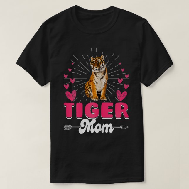 Frauen Niedlich Best Tiger Mama Mama Familienmutte T-Shirt (Design vorne)
