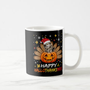 Frauen Niedlich Cat Happy Hallothanksmas Halloween Kaffeetasse