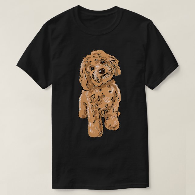 Frauen Niedlich Cockapoo Dog Illustration Cockapoo T-Shirt (Design vorne)