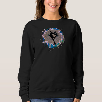 Frauen Niedlich Ice Skaten Skater Biellman Spin Co Sweatshirt