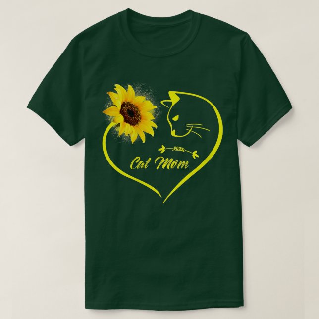 Frauen Niedlich Katzenjammer Mama Sonnenblumen Her T-Shirt (Design vorne)