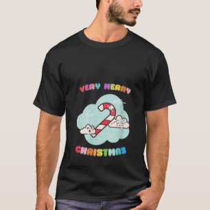 Frauen Niedlich Kawaii Manga Weihnachtscreme Candy T-Shirt